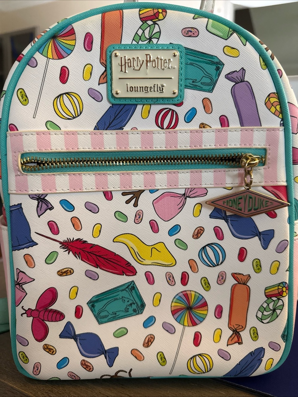 Harry Potter Loungefly Honeydukes Candy Mini Backpack - Pink/Teal Candy Print